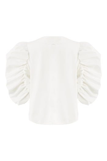 Bebe Yaka Balon Kol Sweatshırt