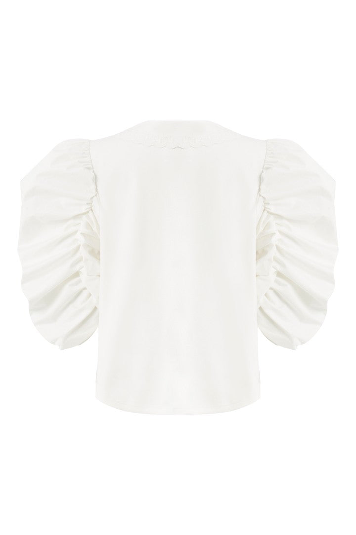 Bebe Yaka Balon Kol Sweatshırt