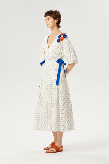 Balon Kol Midi Elbise