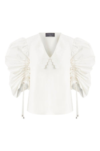 Bebe Yaka Balon Kol Sweatshırt