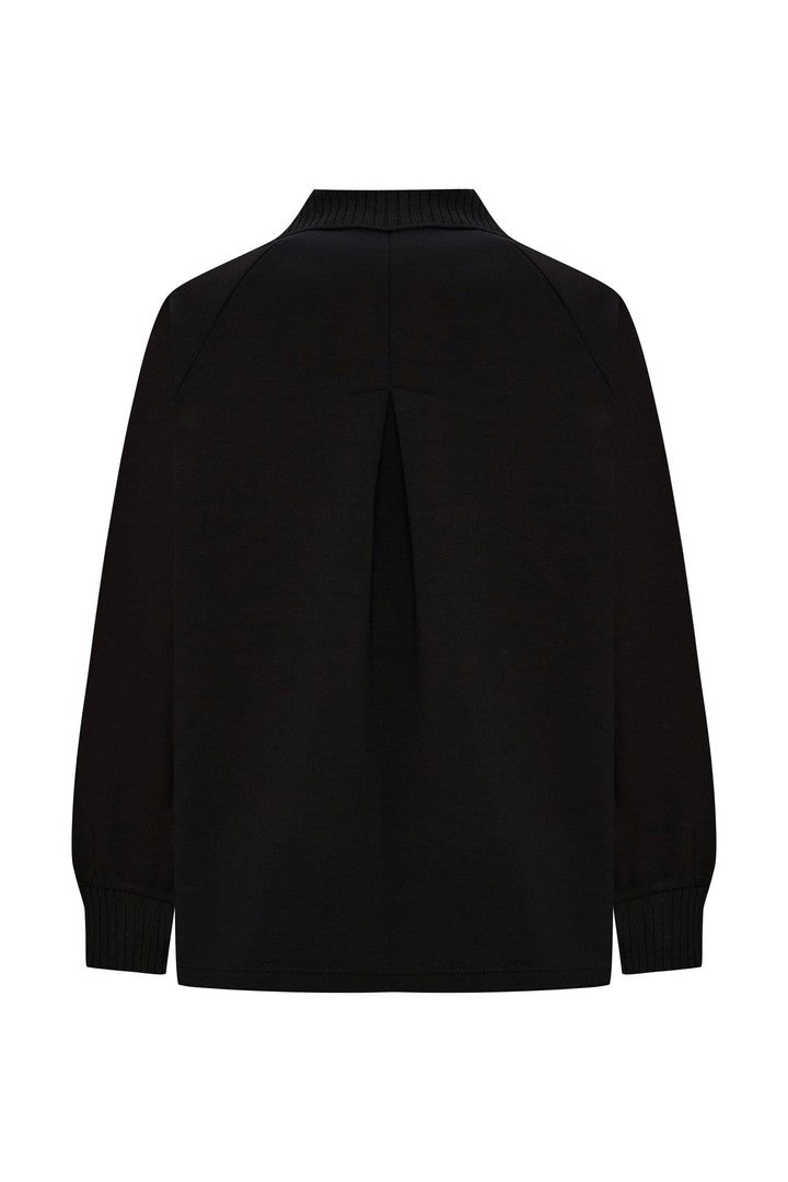 Polo Yaka Regular Örme Sweatshirt