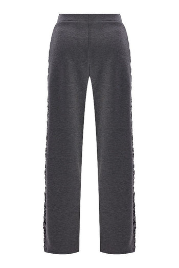 Şerit Detaylı Örme Pantolon