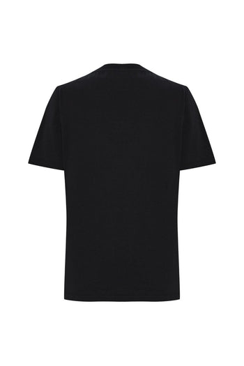 Kısa Kollu Parlak Taş Detaylı Siyah T-shirt