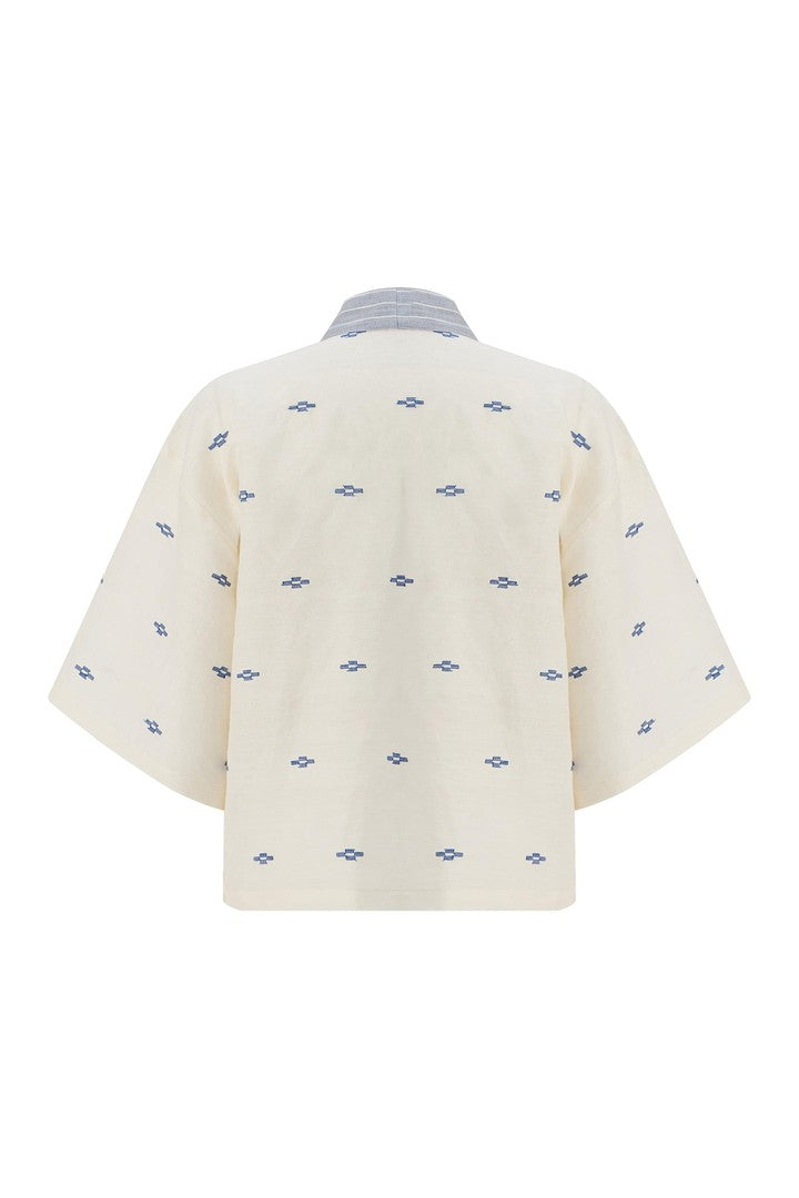 El Dokuması Feretiko Kısa Kimono
