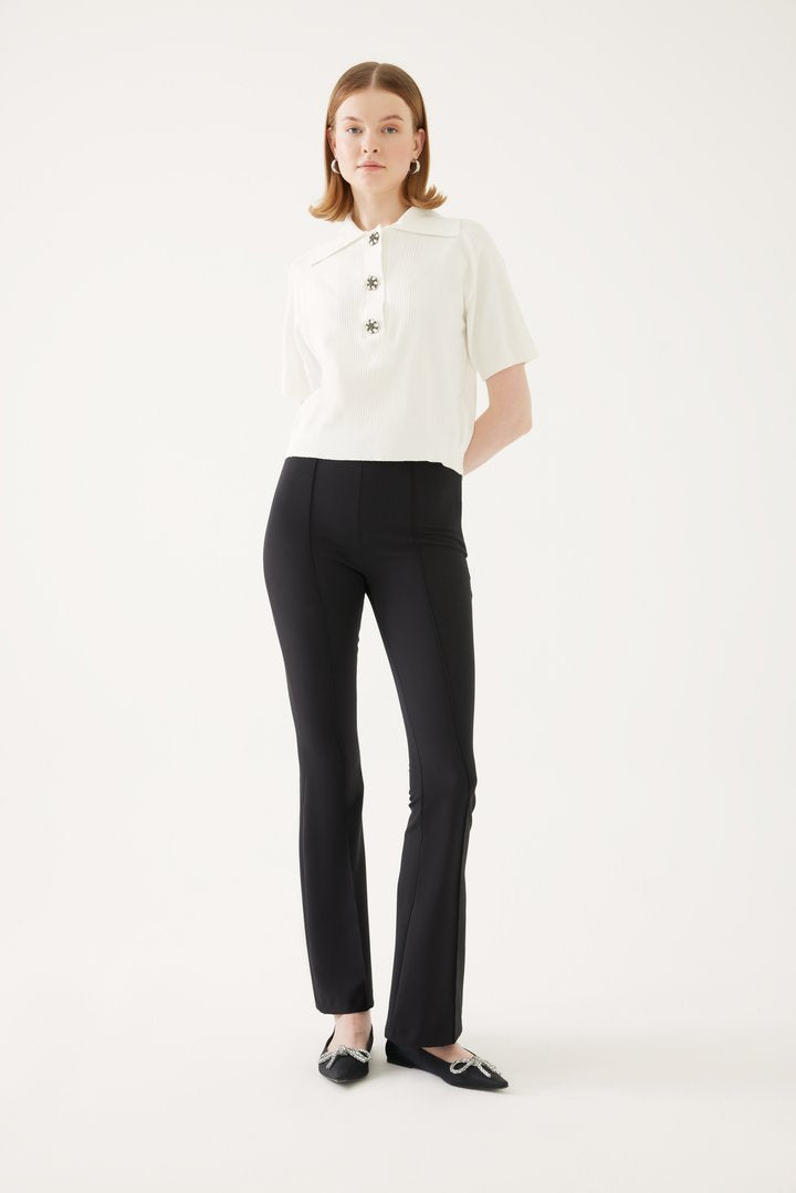 Yüksek Bel Slim Fit Pantolon