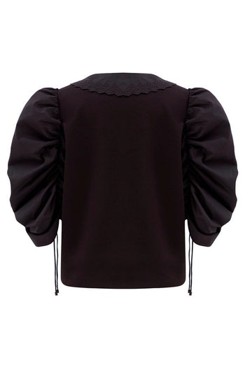 Bebe Yaka Balon Kol Sweatshırt