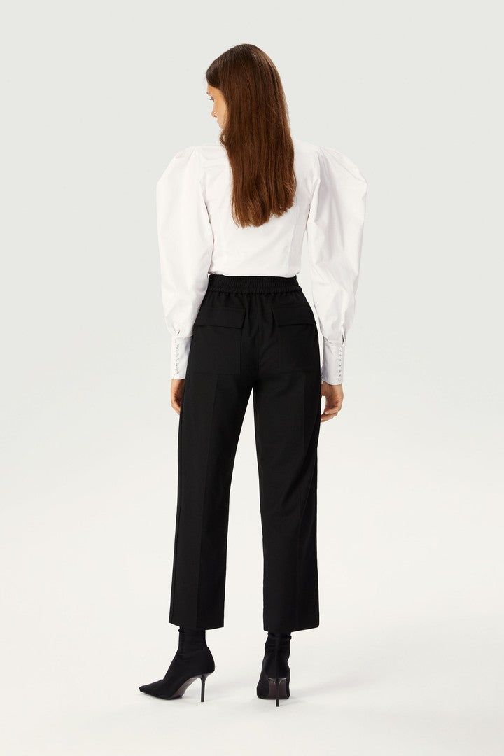 Balon Kol V Yaka Gömlek