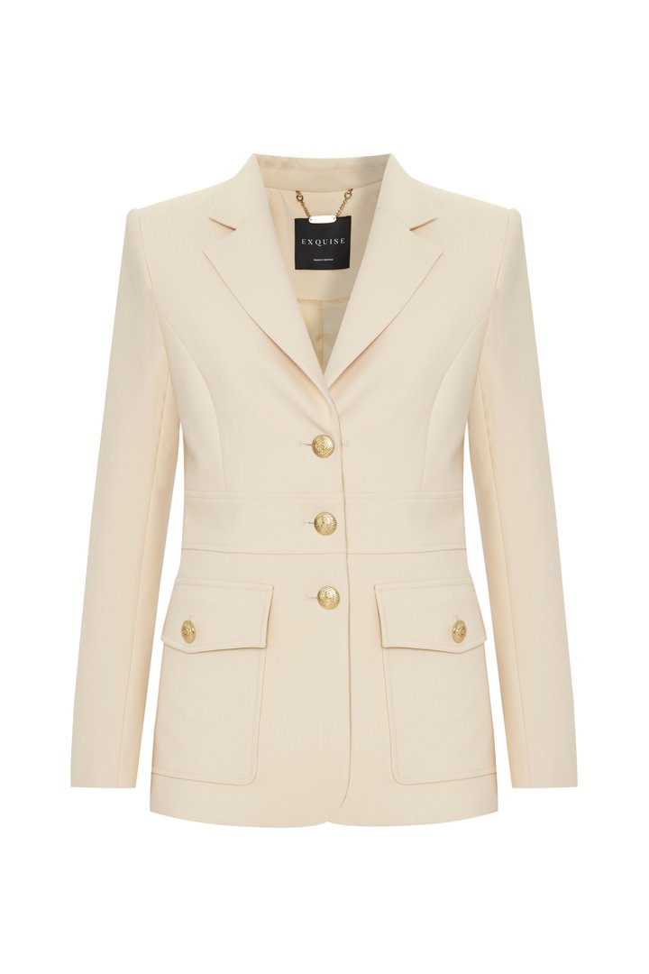 Cepli Bele Oturan Slim Fit Ceket