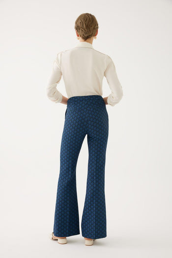 Desenli Slim Fit Pantolon