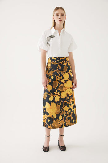 Balık Desenli Taşlı Gömlek