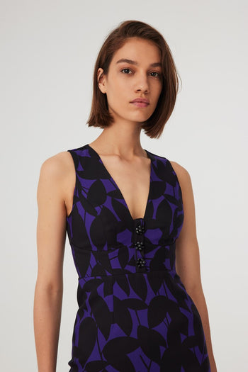 V Yakalı Maxi Elbise