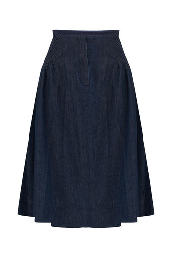 Denim Midi Etek