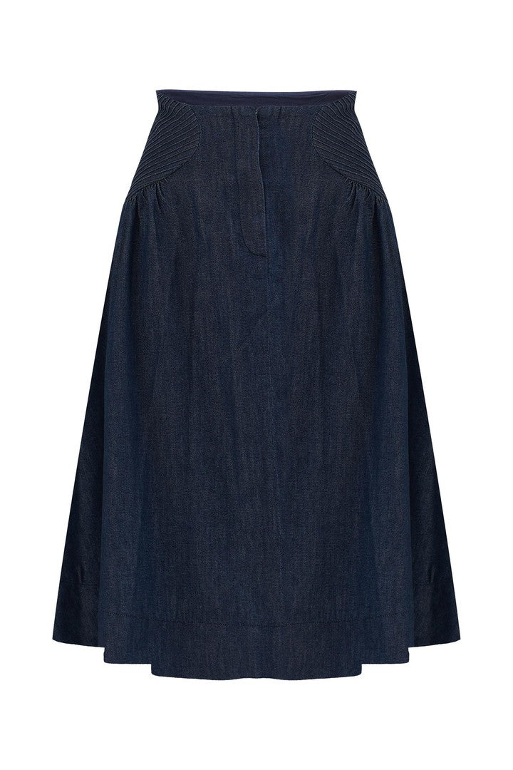 Denim Midi Etek
