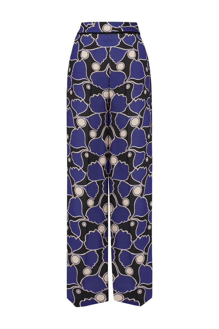 Desenli Bol Paça Pantolon
