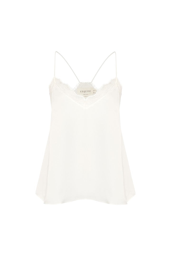 Askılı ve Dantelli Viskon Bluz Modeli